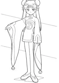 Fisă de colorat cu Sakura de colorat p25