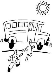 Fisă de colorat cu Scoala de colorat p15