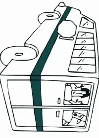 Fisă de colorat cu Scoala de colorat p16