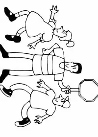 Fisă de colorat cu Scoala de colorat p17