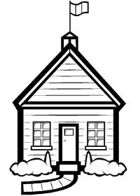 Fisă de colorat cu Scoala de colorat p19