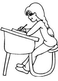 Fisă de colorat cu Scoala de colorat p20