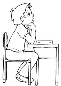 Fisă de colorat cu Scoala de colorat p23