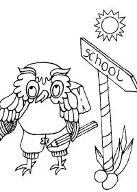 Fisă de colorat cu Scoala de colorat p29