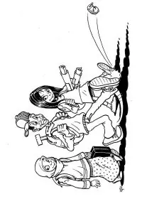 Fisă de colorat cu Scoala de colorat p36