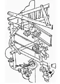 Fisă de colorat cu Scoala de colorat p43