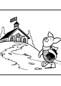 Fisă de colorat cu Scoala de colorat p49