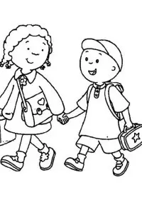 Fisă de colorat cu Scoala de colorat p55