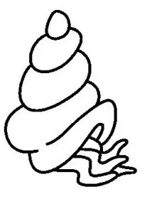 Fisă de colorat cu Scoici de colorat p05