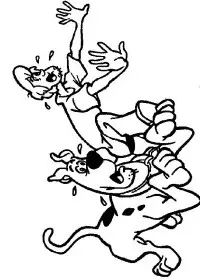 Fisă de colorat cu Scooby doo de colorat p02