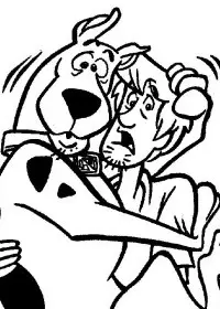 Fisă de colorat cu Scooby doo de colorat p03