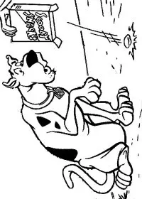 Fisă de colorat cu Scooby doo de colorat p04