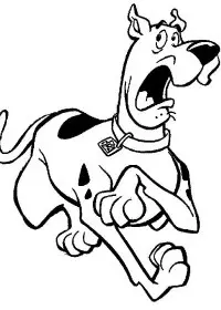Fisă de colorat cu Scooby doo de colorat p05