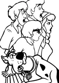 Fisă de colorat cu Scooby doo de colorat p08