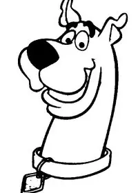 Fisă de colorat cu Scooby doo de colorat p09