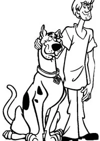 Fisă de colorat cu Scooby doo de colorat p10