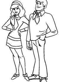 Fisă de colorat cu Scooby doo de colorat p11