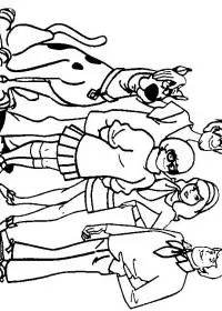 Fisă de colorat cu Scooby doo de colorat p14