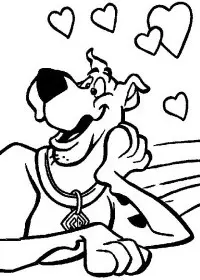 Fisă de colorat cu Scooby doo de colorat p16