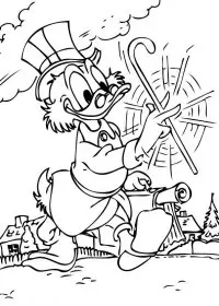 Fisă de colorat cu Scrooge mcduck de colorat p04