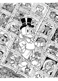 Fisă de colorat cu Scrooge mcduck de colorat p17