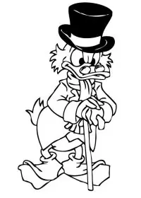 Fisă de colorat cu Scrooge mcduck de colorat p24