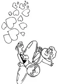 Fisă de colorat cu Sfantul valentin de colorat p07