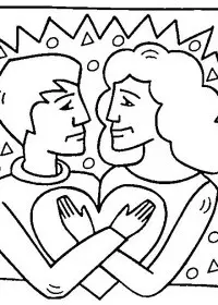 Fisă de colorat cu Sfantul valentin de colorat p21