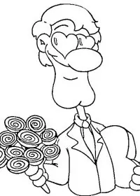 Fisă de colorat cu Sfantul valentin de colorat p25