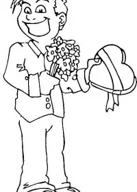 Fisă de colorat cu Sfantul valentin de colorat p26