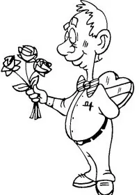 Fisă de colorat cu Sfantul valentin de colorat p58