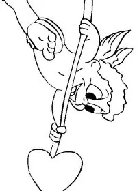 Fisă de colorat cu Sfantul valentin de colorat p60