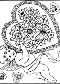 Fisă de colorat cu Sfantul valentin de colorat p64