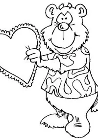 Fisă de colorat cu Sfantul valentin de colorat p71