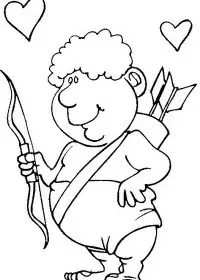 Fisă de colorat cu Sfantul valentin de colorat p74