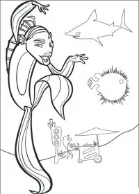 Fisă de colorat cu Shark tale de colorat p03