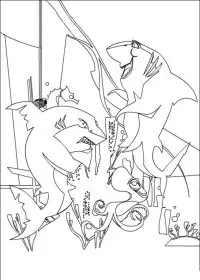 Fisă de colorat cu Shark tale de colorat p13