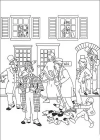 Fisă de colorat cu Sherlock holmes de colorat p08