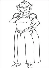 Fisă de colorat cu Shrek de colorat p135