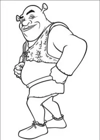 Fisă de colorat cu Shrek de colorat p136