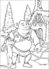 Fisă de colorat cu Shrek de colorat p137