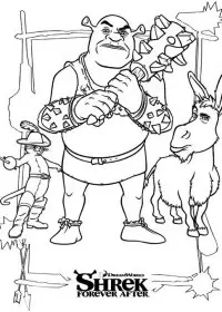 Fisă de colorat cu Shrek de colorat p44