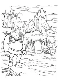 Fisă de colorat cu Shrek de colorat p88