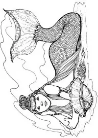 Fisă de colorat cu Sirene de colorat p02