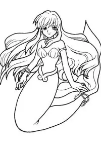 Fisă de colorat cu Sirene de colorat p04