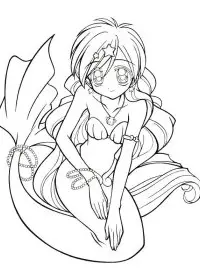 Fisă de colorat cu Sirene de colorat p08
