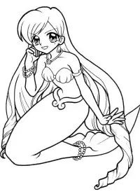 Fisă de colorat cu Sirene de colorat p14