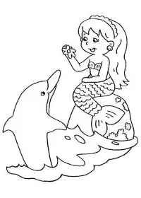 Fisă de colorat cu Sirene de colorat p16