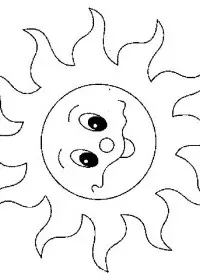 Fisă de colorat cu Soarele de colorat p03