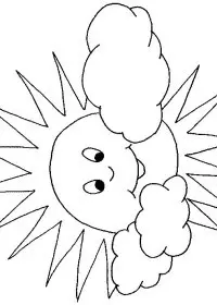 Fisă de colorat cu Soarele de colorat p04